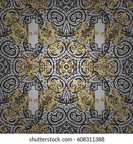 Seamless pattern floral pattern. Seamless vector background with white doodles. Graphic modern pattern. Wallpaper baroque, damask.