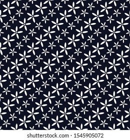 Seamless pattern with floral vector Illustration, Indonesian batik motif