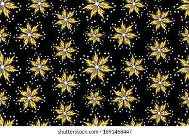 Seamless pattern with floral vector Illustration, Indonesian batik motif