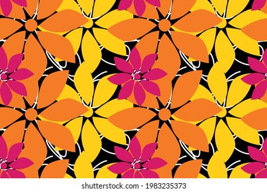 Patrón sin inconvenientes con vector floral Ilustración