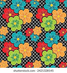 Patrón sin inconvenientes con vector floral Ilustración