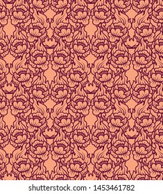 Seamless pattern floral vintage design
