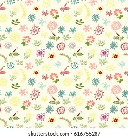 Seamless pattern for  floral wedding invitation cards (invitation, thank you card, RSVP card, reception, save the date and banner)