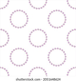 Seamless pattern with floral wreaths. Vector decorative background for wallpaper, textile, scrabook paper, stationery.