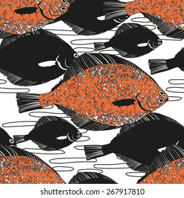 seamless pattern flounder