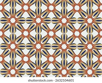 Seamless pattern with flourish ornament in 1920s graphic design style. Artistic abstract vintage geometric diagonal structure asian ornamental texture