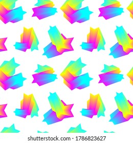 Seamless pattern with flow gradient shape. Dynamic vector wave. Motion illustration   