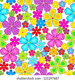 Seamless pattern with flower