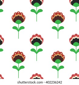 Seamless pattern with flower