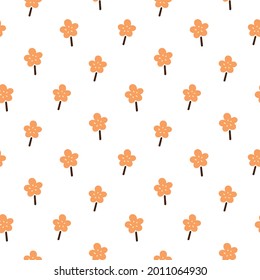 Patrón sin foco con diseño de arte florido sobre fondo blanco