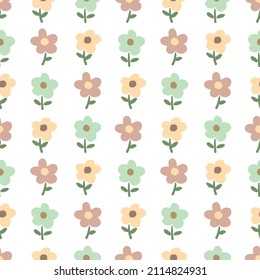 Patrón sin foco con diseño de arte florido sobre fondo blanco