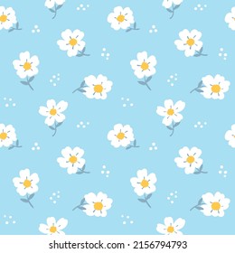 Diseño de arte florido en un fondo azul claro