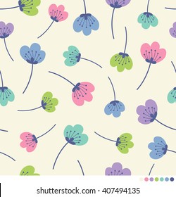 Seamless pattern of flower background