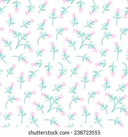 Seamless pattern -  flower background in doodle style. Vector illustration. 