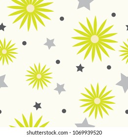 Seamless pattern with flower background vector