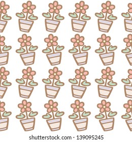 Seamless pattern of flower background , Vector illustration