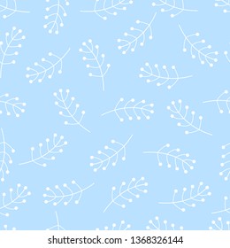 seamless pattern with flower branches, abstract background for print 