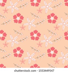 Seamless pattern flower. Can use for print, template, fabric, presentation, textile, banner, poster, wallpaper