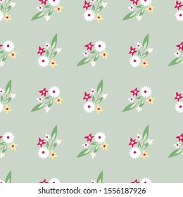 Seamless pattern flower. Can use for print, template, fabric, presentation, textile, banner, poster, wallpaper