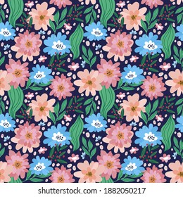 Seamless pattern flower. Can use for fabric etc