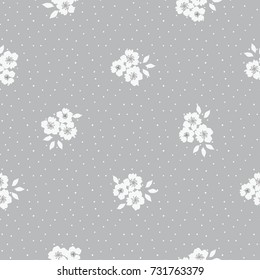 Seamless pattern of  flower. Cute floral background. Vector illustration