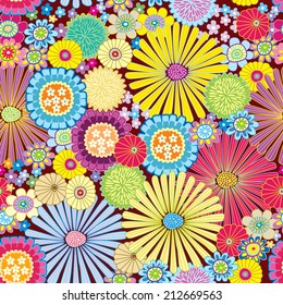 Seamless pattern with flower for design fabric,backgrounds, package, wrapping paper, covers, fashion 