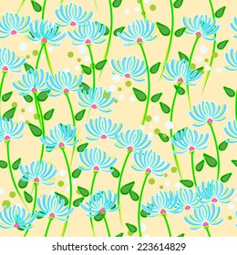 Seamless pattern with flower for design fabric,backgrounds, package, wrapping paper, covers, fashion 