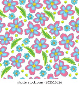 Seamless pattern with flower for design fabric,backgrounds, package, wrapping paper, covers, fashion
