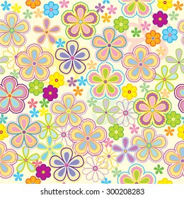 Seamless pattern with flower  for design fabric,backgrounds, package, wrapping paper, covers, fashion
