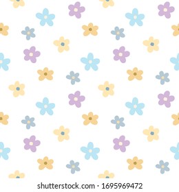 Diseño de flores sin problemas en fondo blanco