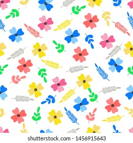 Seamless pattern flower design vector