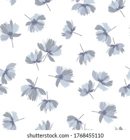 Seamless pattern of a flower designed simply,