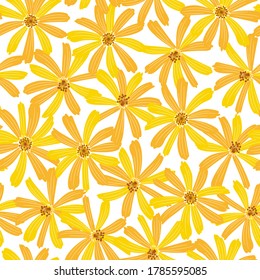 Seamless pattern of a flower designed simply,