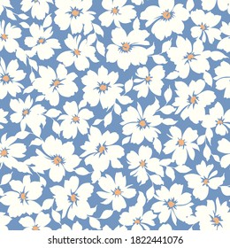 Seamless pattern of a flower designed simply,