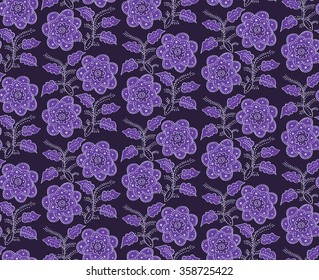 seamless pattern flower in ethnic style