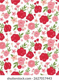 Padrão contínuo com flor. Impressão de moda. Ilustração vetorial.