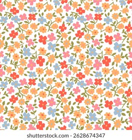 Padrão contínuo com flor. Impressão de moda. Ilustração vetorial.