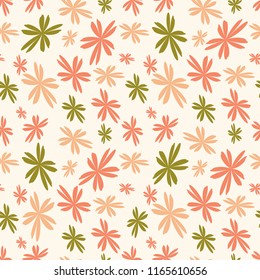 Seamless pattern with flower. Floral background. Vector illustration.