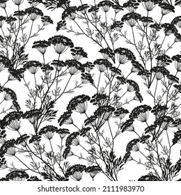 Seamless pattern with flower, floristry vector illustration.