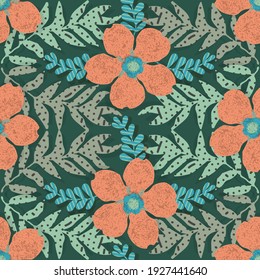 flor de patrón ininterrumpido с uso de flores y hojas. Grandes flores de colores. Fondo blanco. Fondo floral de color marrón. Una plantilla elegante para impresiones de moda.