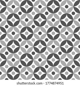 Seamless pattern with flower geometric, vector illustration