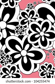 seamless pattern with flower in japan style, texture