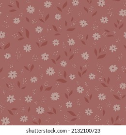 Flor y hojas sin soldadura para fondo, textil, tela o papel pintado