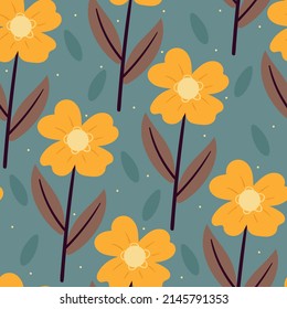 flor y hojas sin costura. papel tapiz botánico, colección de resortes para impresión de tela, textil