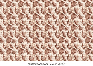 seamless pattern with flower leaves and branches illustration background textile texture print art design motif.