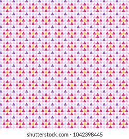 Seamless Pattern flower mosaic purple and pink triangles