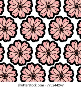 seamless pattern flower natural decoration