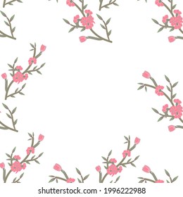 Seamless pattern of flower on white background for background and texture concept 