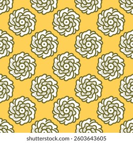 seamless pattern of flower on white background
