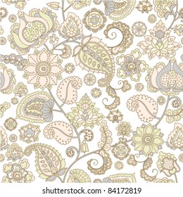 seamless pattern with flower ornament